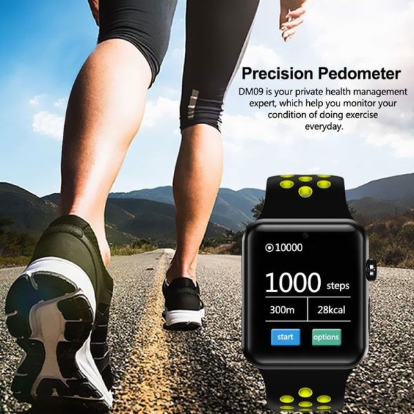 DOMINO DM09 Plus Watch Phone, 128MB+64MB, 1.54 inch IPS Screen MTK2502C-ARM7, Silicone Watch Band, Bluetooth 4.0, Network: 2G, Support Pedometer / Text to Speech / Sleep Monitor / Sedentary Reminder / Anti-lost / Voice Changer / Notification Reminder / Voice Interaction / Remote Capture (Black + Black & Yellow) - Image 15