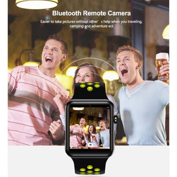 DOMINO DM09 Plus Watch Phone, 128MB+64MB, 1.54 inch IPS Screen MTK2502C-ARM7, Silicone Watch Band, Bluetooth 4.0, Network: 2G, Support Pedometer / Text to Speech / Sleep Monitor / Sedentary Reminder / Anti-lost / Voice Changer / Notification Reminder / Voice Interaction / Remote Capture (Black + Black & Yellow) - Image 16