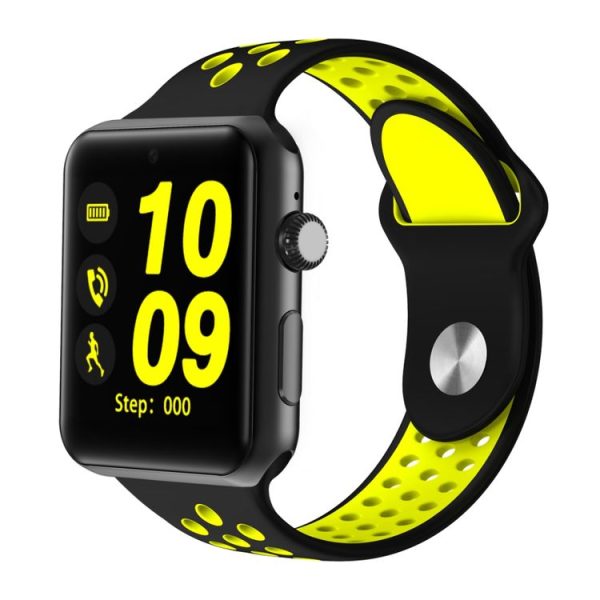 DOMINO DM09 Plus Watch Phone, 128MB+64MB, 1.54 inch IPS Screen MTK2502C-ARM7, Silicone Watch Band, Bluetooth 4.0, Network: 2G, Support Pedometer / Text to Speech / Sleep Monitor / Sedentary Reminder / Anti-lost / Voice Changer / Notification Reminder / Voice Interaction / Remote Capture (Black + Black & Yellow) - Image 2