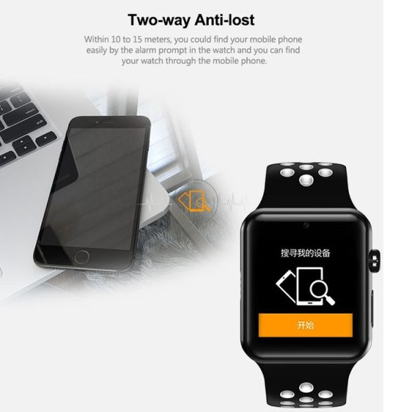 DOMINO DM09 Plus Watch Phone, 128MB+64MB, 1.54 inch IPS Screen MTK2502C-ARM7, Silicone Watch Band, Bluetooth 4.0, Network: 2G, Support Pedometer / Text to Speech / Sleep Monitor / Sedentary Reminder / Anti-lost / Voice Changer / Notification Reminder / Voice Interaction / Remote Capture (Black + Black & Yellow) - Image 20