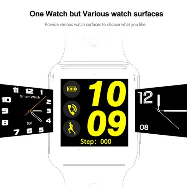 DOMINO DM09 Plus Watch Phone, 128MB+64MB, 1.54 inch IPS Screen MTK2502C-ARM7, Silicone Watch Band, Bluetooth 4.0, Network: 2G, Support Pedometer / Text to Speech / Sleep Monitor / Sedentary Reminder / Anti-lost / Voice Changer / Notification Reminder / Voice Interaction / Remote Capture (Black + Black & Yellow) - Image 21