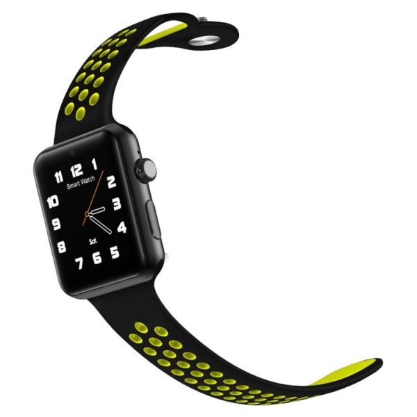 DOMINO DM09 Plus Watch Phone, 128MB+64MB, 1.54 inch IPS Screen MTK2502C-ARM7, Silicone Watch Band, Bluetooth 4.0, Network: 2G, Support Pedometer / Text to Speech / Sleep Monitor / Sedentary Reminder / Anti-lost / Voice Changer / Notification Reminder / Voice Interaction / Remote Capture (Black + Black & Yellow) - Image 3