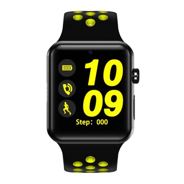 DOMINO DM09 Plus Watch Phone, 128MB+64MB, 1.54 inch IPS Screen MTK2502C-ARM7, Silicone Watch Band, Bluetooth 4.0, Network: 2G, Support Pedometer / Text to Speech / Sleep Monitor / Sedentary Reminder / Anti-lost / Voice Changer / Notification Reminder / Voice Interaction / Remote Capture (Black + Black & Yellow) - Image 5