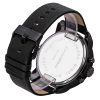 CAGARNY 6818 Fashionable DZ Style Large Dial Dual Clock Quartz Movement Sport Wrist Watch with Leather Band & Calendar Function for Men (Black Band Black Case) - Image 5