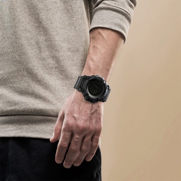 SKMEI 1358 Multifunctional Men Outdoor Sports 30m Waterproof Digital Watch with Compass / Barometer / Altimeter / Pedometer Function (Black) - Image 12