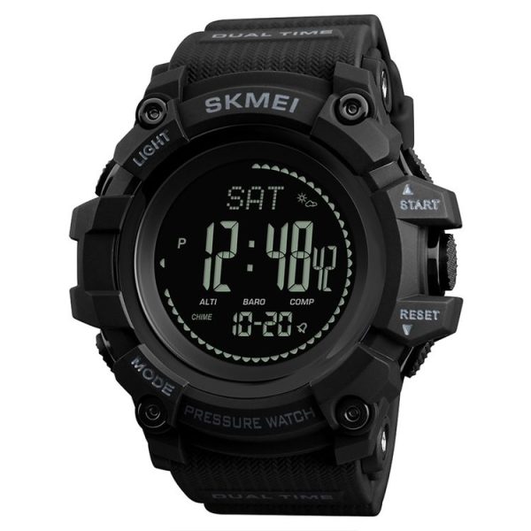 SKMEI 1358 Multifunctional Men Outdoor Sports 30m Waterproof Digital Watch with Compass / Barometer / Altimeter / Pedometer Function (Black) - Image 2