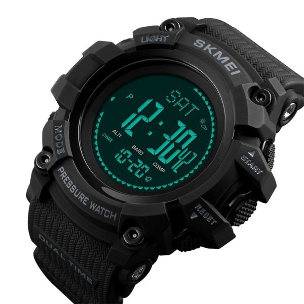 SKMEI 1358 Multifunctional Men Outdoor Sports 30m Waterproof Digital Watch with Compass / Barometer / Altimeter / Pedometer Function (Black) - Image 3