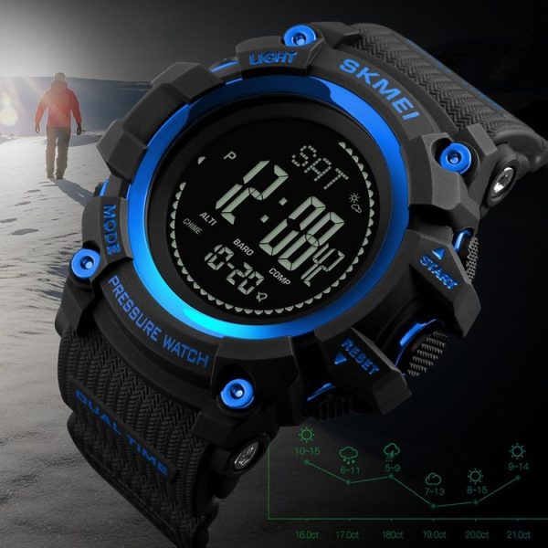 SKMEI 1358 Multifunctional Men Outdoor Sports 30m Waterproof Digital Watch with Compass / Barometer / Altimeter / Pedometer Function (Black) - Image 9