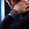 SKMEI 1391 Multifunctional Men Business Digital Watch 30m Waterproof Square Dial Wrist Watch with Leather Watchband (Brown) - Image 12