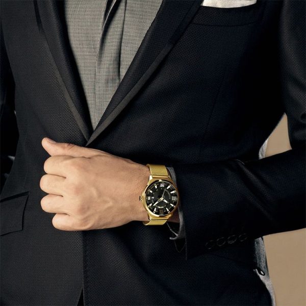 SKMEI 9166 Fashion Men Business Watch 30m Waterproof Metal Quartz Wristwatch (White) - Image 10