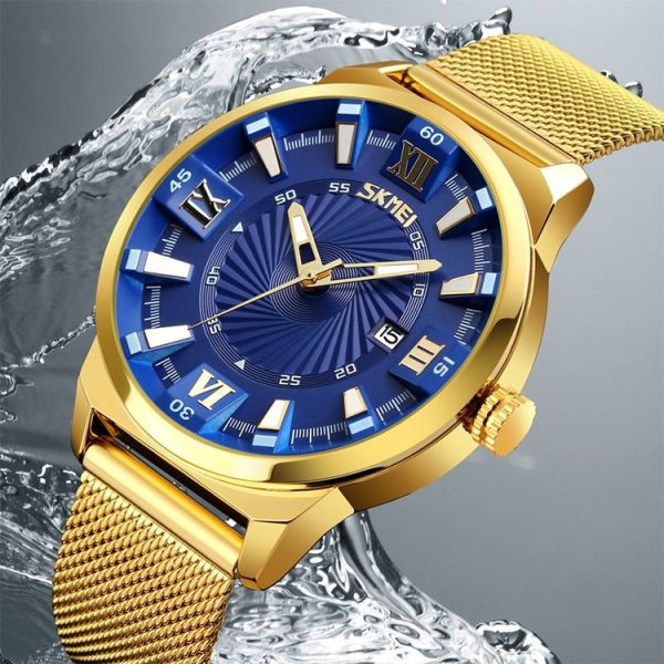 SKMEI 9166 Fashion Men Business Watch 30m Waterproof Metal Quartz Wristwatch (White) - Image 9