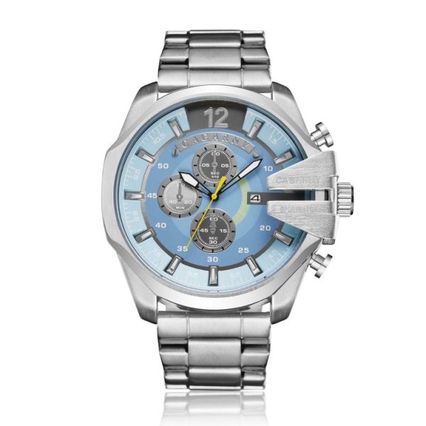 CAGARNY 6839 Fashion Waterproof Quartz Watch with Stainless Steel Band - Image 2