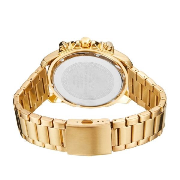 CAGARNY 6882 Fashion Waterproof Quartz Watch with Stainless Steel Band - Image 3