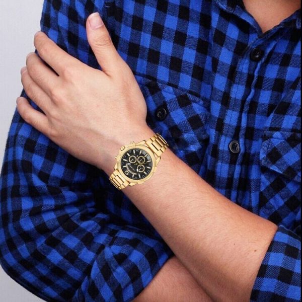 CAGARNY 6882 Fashion Waterproof Quartz Watch with Stainless Steel Band - Image 4