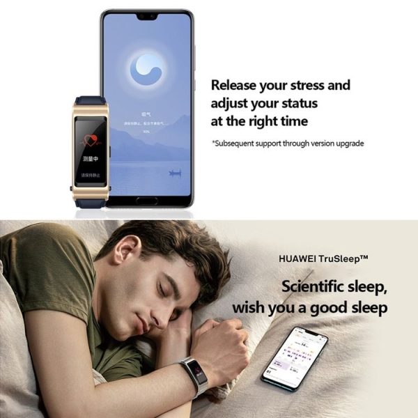 Huawei TalkBand B5 Bluetooth 4.2 Headset Fitness Tracking Sports Smart Bracelet for Android / iOS, 1.13 inch Touch AMOLED 2.5D Screen, Support Fitness Tracker / Pedometer / Sleep Monitor (Black) - Image 11