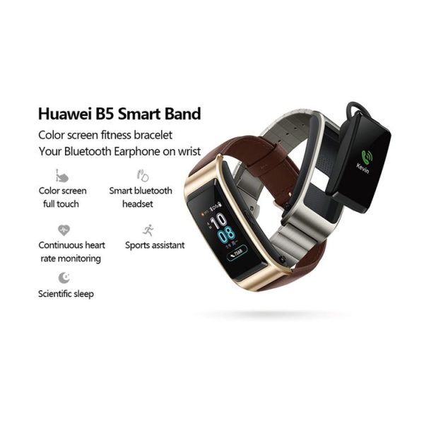 Huawei TalkBand B5 Bluetooth 4.2 Headset Fitness Tracking Sports Smart Bracelet for Android / iOS, 1.13 inch Touch AMOLED 2.5D Screen, Support Fitness Tracker / Pedometer / Sleep Monitor (Black) - Image 5