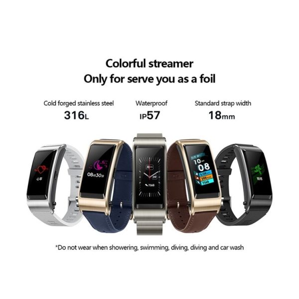 Huawei TalkBand B5 Bluetooth 4.2 Headset Fitness Tracking Sports Smart Bracelet for Android / iOS, 1.13 inch Touch AMOLED 2.5D Screen, Support Fitness Tracker / Pedometer / Sleep Monitor (Black) - Image 7