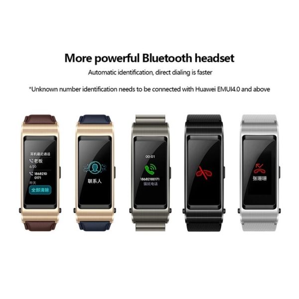 Huawei TalkBand B5 Bluetooth 4.2 Headset Fitness Tracking Business Smart Bracelet for Android / iOS, 1.13 inch Touch AMOLED 2.5D Screen, Support Fitness Tracker / Pedometer / Sleep Monitor (Brown) - Image 9
