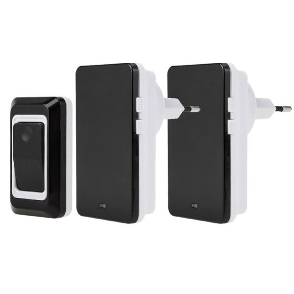 SAFUL K108 Waterproof Wireless Smart Doorbell, One Transmitter Dual Receiver, EU Plug