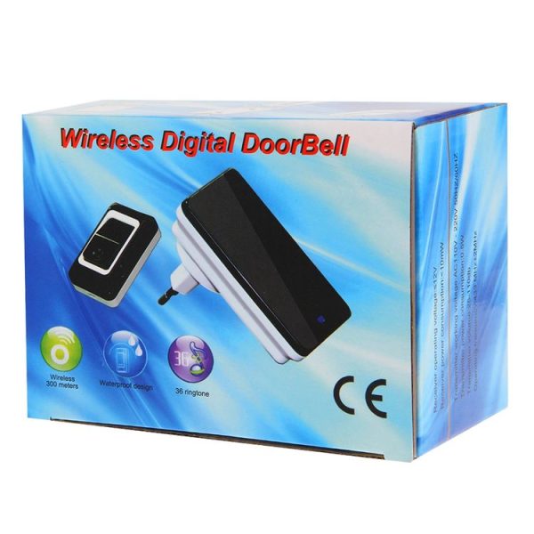 SAFUL K108 Waterproof Wireless Smart Doorbell, One Transmitter Dual Receiver, EU Plug - Image 7
