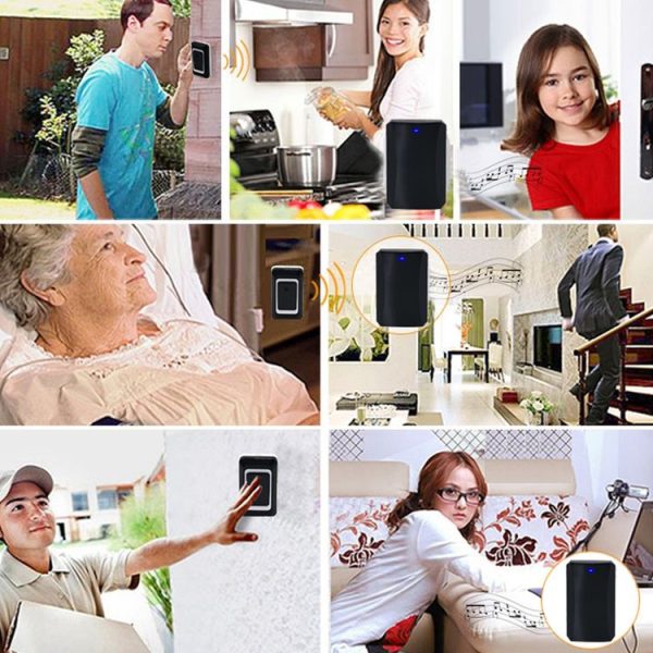 SAFUL K108 Waterproof Wireless Smart Doorbell, One Transmitter One Receiver, EU Plug - Image 7
