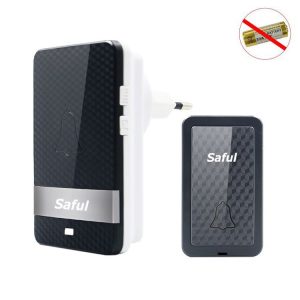 Saful TS-K106 IP68 Waterproof 4-Level Ring Tone Adjustable Wireless Intelligent Self-generating Doorbell with 28 First Ringtones