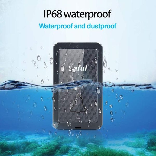 Saful TS-K106 IP68 Waterproof 4-Level Ring Tone Adjustable Wireless Intelligent Self-generating Doorbell with 28 First Ringtones - Image 13