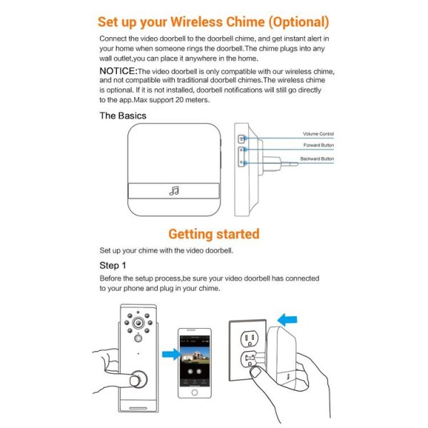 B10 52 Chimes 110dB Doorbell Receiver Low Power Consumption Home Door Tools, EU Plug, AC 90-260V (Black) - Image 6