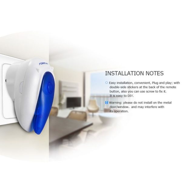 Forecum 7F Wireless Smart Home Doorbell with Dual Receiver, Remote Control Distance: 200m (Open Air), EU Plug - Image 9
