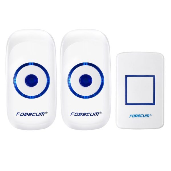 Forecum 8F Wireless Smart Home Doorbell with Dual Receiver, Remote Control Distance: 200m (Open Air), EU Plug
