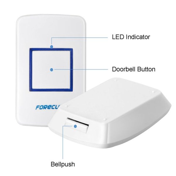 Forecum 8F Wireless Smart Home Doorbell with Dual Receiver, Remote Control Distance: 200m (Open Air), EU Plug - Image 6