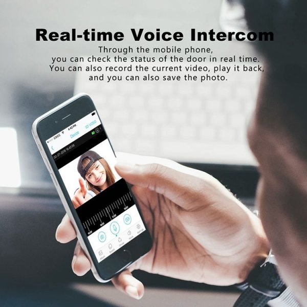 M200B WiFi Intelligent Square Button Video Doorbell, Support Infrared Motion Detection & Adaptive Rate & Two-way Intercom & Remote / PIR Wakeup (White) - Image 13