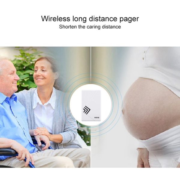 VOYE V022F Home Music Remote Control Wireless Doorbell with 38 Polyphony Sounds (White) - Image 10