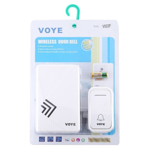 VOYE V022F Home Music Remote Control Wireless Doorbell with 38 Polyphony Sounds (White) - Image 6