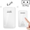 CACAZI FA8 Self-Powered Wireless Doorbell, EU Plug (White)