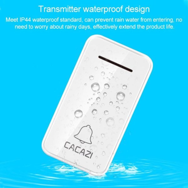 CACAZI FA8 Self-Powered Wireless Doorbell, EU Plug (White) - Image 7