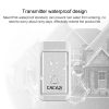 CACAZI V027G One Button One Receivers Self-Powered Wireless Home Kinetic Electronic Doorbell, EU Plug - Image 5