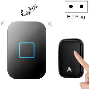 CACAZI FA88 Self-Powered Smart Home Wireless Doorbell, EU Plug (Black)