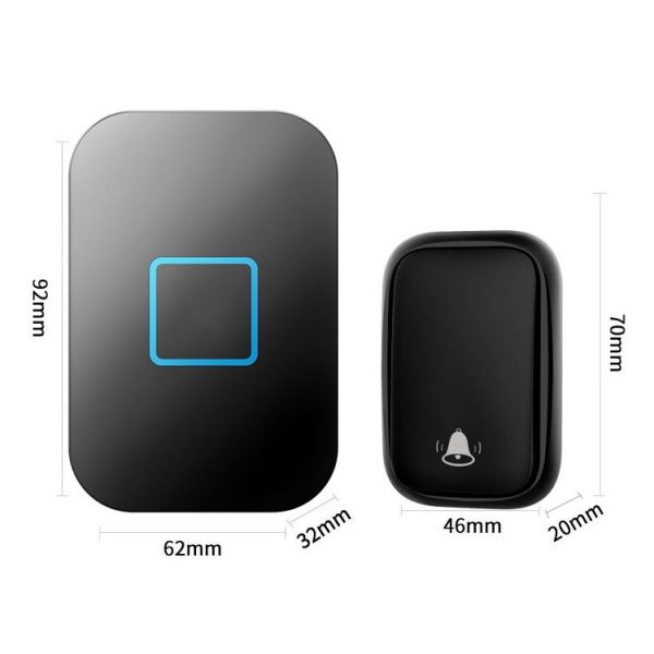 CACAZI FA88 Self-Powered Smart Home Wireless Doorbell, EU Plug (Black) - Image 2