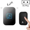 CACAZI FA86 Self-Powered Smart Home Wireless Doorbell, EU Plug (Black)