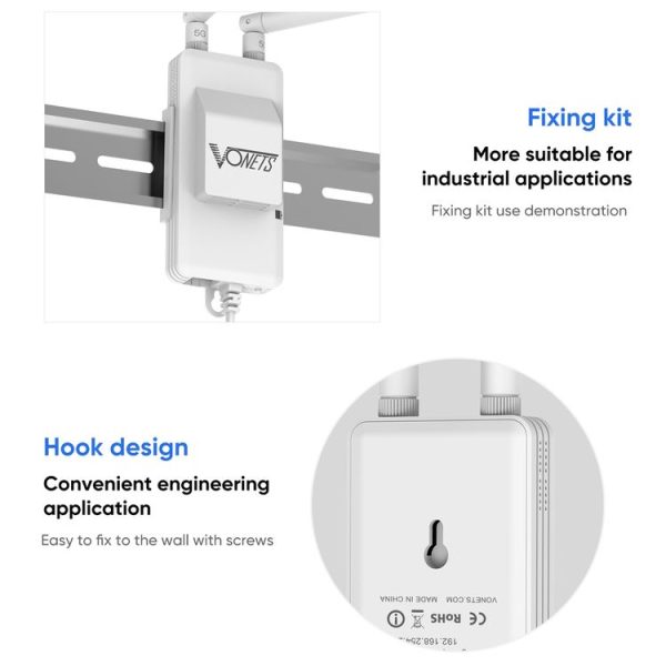 VONETS VAP11S-5G Mini Wireless Bridge 900Mbp WiFi Repeater with 2 Antennas & Fan (White) - Image 13