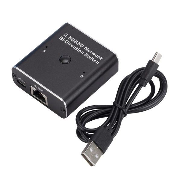 2.4GHz+5GHz RJ45 Network Bi-Direction Switch (Black) - Image 6