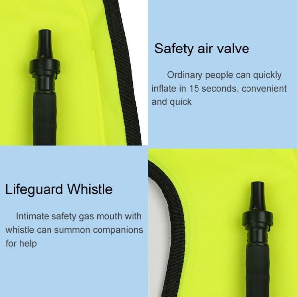 Children Portable Snorkeling Buoyancy Inflatable Vest Life Jacket Swimming Equipment, Size: 510*400mm (Orange) - Image 7