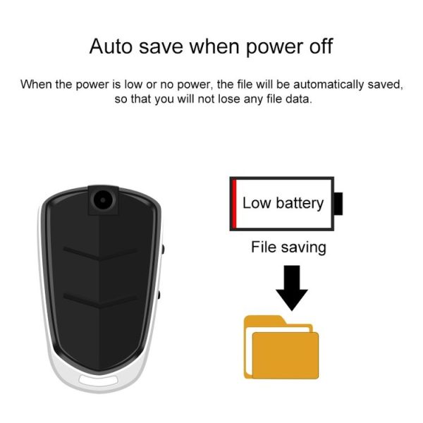 E308 16GB Portable Keychain Voice Recorder, Built-in Camera, Mic, Support TF Card - Image 5