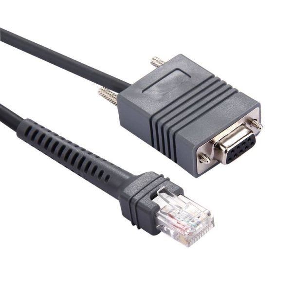 2m RS232 to RJ45 Scanner Serial Data Cable for Symbol LS2208 (Grey) - Image 3