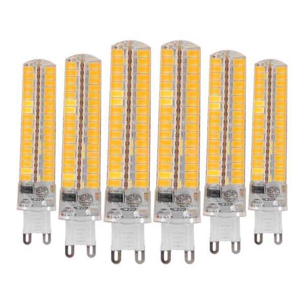6 PCS G9 7W AC 110-120V 136LEDs SMD 5730 Energy-saving LED Silicone Lamp (Warm White)