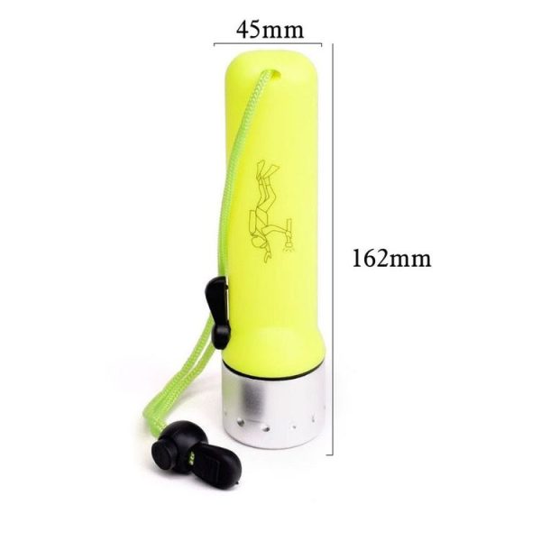 Waterproof Underwater Diving LED Flashlight Adjustable Torch Diving Work Fishing Hunting Lamp - Image 4