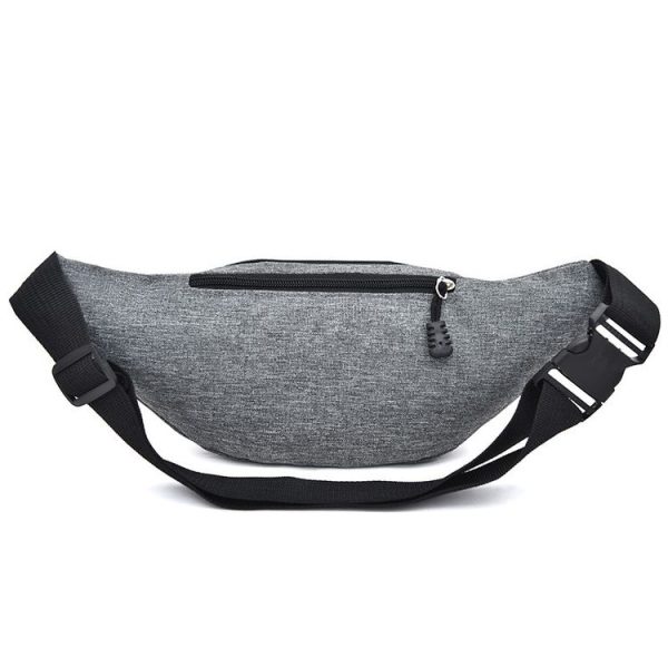 Pure Color Multi-function Casual Pockets Waterproof Chest Bag Waist Sport Bag (Black) - Image 4