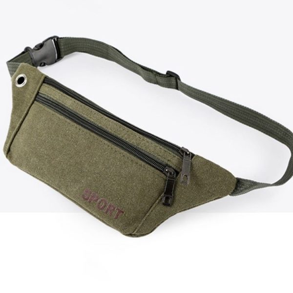 Cavans Single Shoulder Bag Waist Bag Chest Bag Messenger Bag (Green) - Image 2