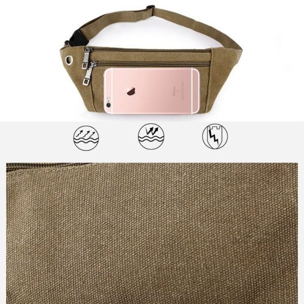 Cavans Single Shoulder Bag Waist Bag Chest Bag Messenger Bag (Green) - Image 3